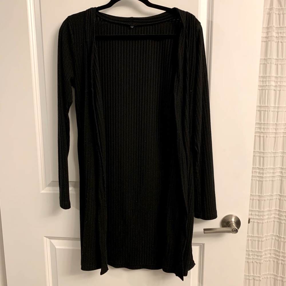 Duster Cardigan Black Knit